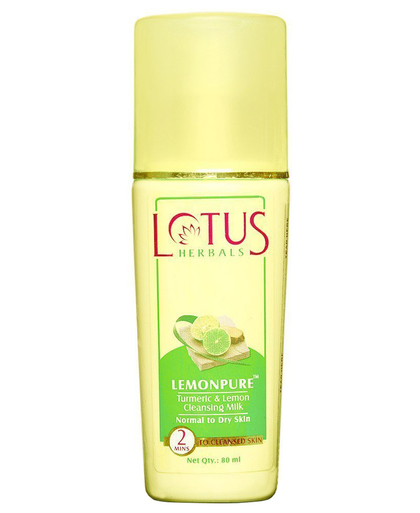 Lotus Herbals Lemonpure Cleansing Milk,  80 ml  Turmeric and Lemon 