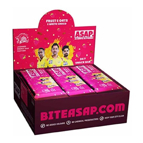 1 - ASAP Limited Edition CSK Healthy Granola Bars,  12 bar(s)  Fruit Oats & White Choco 