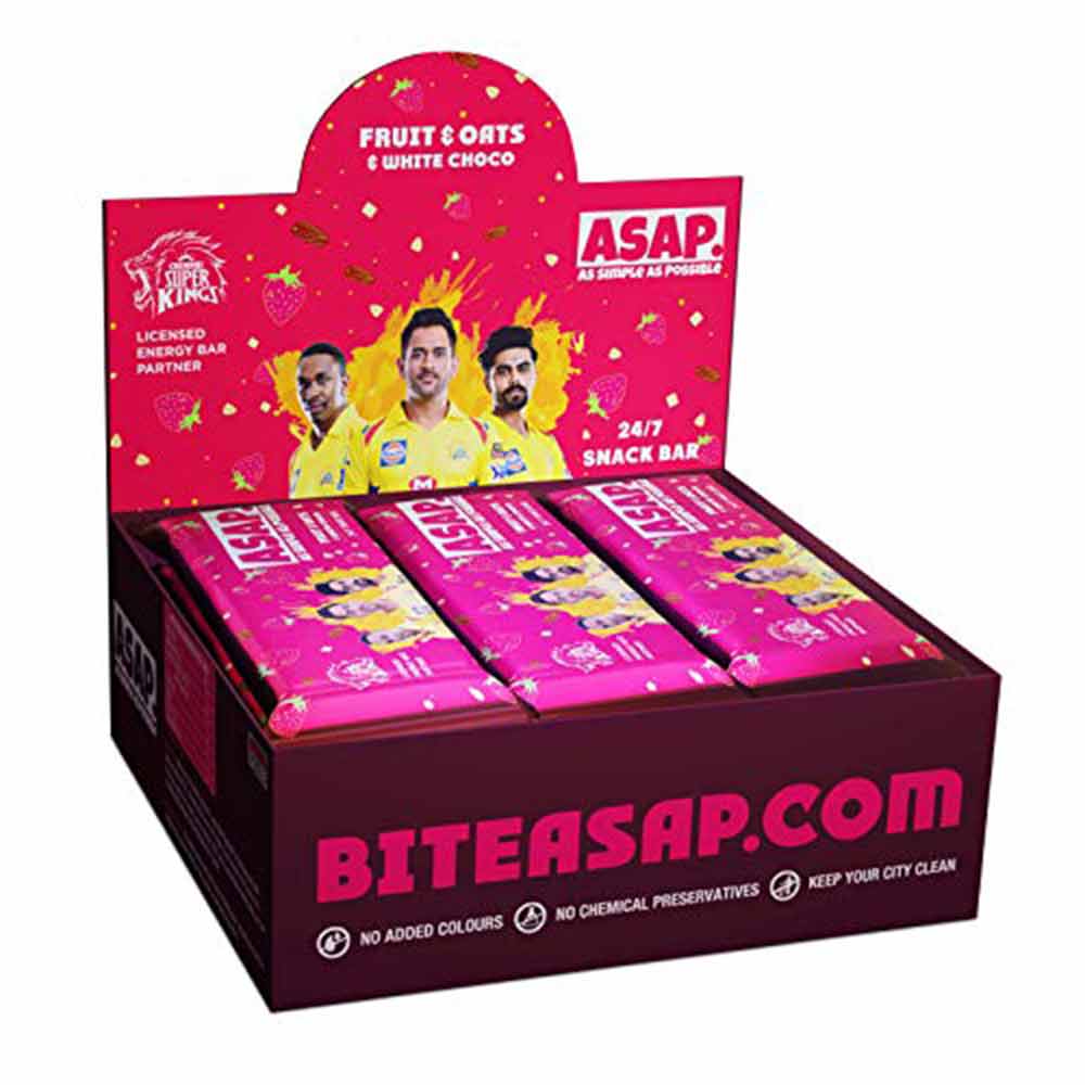 1 - ASAP Limited Edition CSK Healthy Granola Bars,  12 bar(s)  Fruit Oats & White Choco 