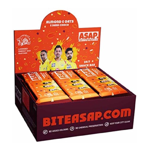 1 - ASAP Limited Edition CSK Healthy Granola Bars, 12 bar(s) Almond Oats & Dark Choco