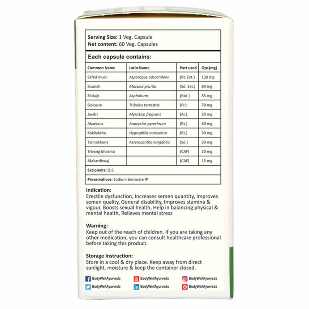 nutritioninfo - Bodywell Musli Plus,  60 capsules 