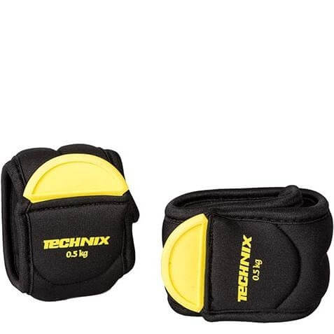 Technix Ankle Weight, Black & Yellow 0.5 kg Technix Ankle Weight, Black & Yellow 0.5 kg