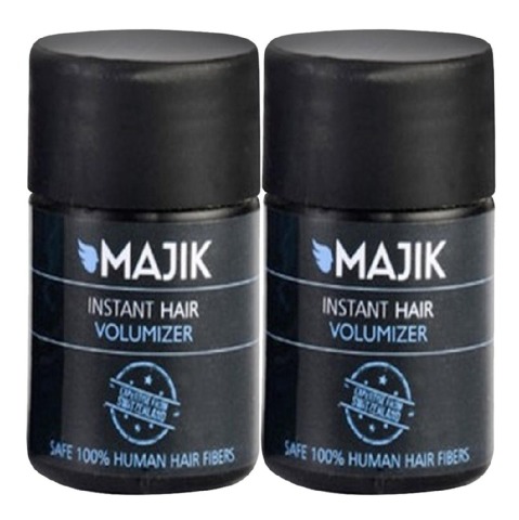 Majik Instant Hair Volumizer, Medium Brown 7 g - Pack of 2 Majik Instant Hair Volumizer, Medium Brown 7 g - Pack of 2