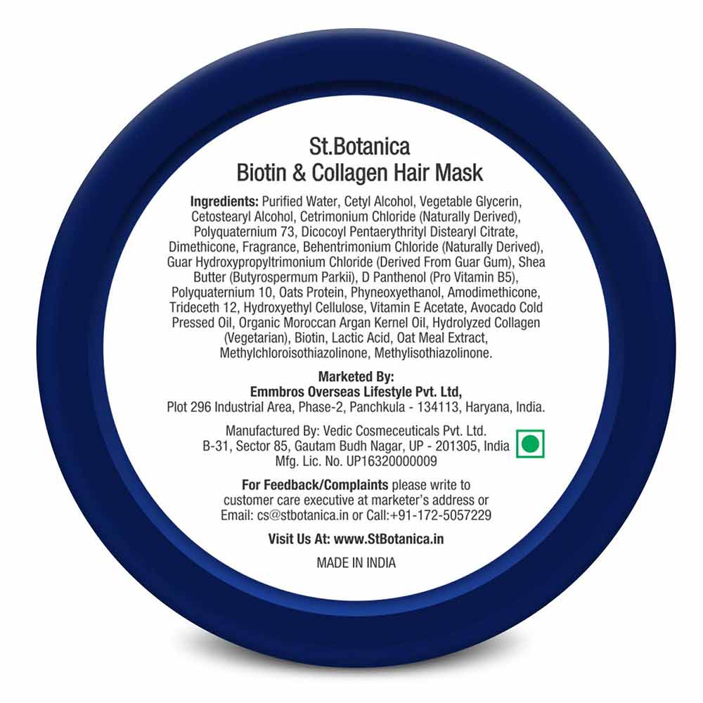 8 - St.Botanica Biotin & Collagen Hair Mask,  200 ml  for All Hair Types 