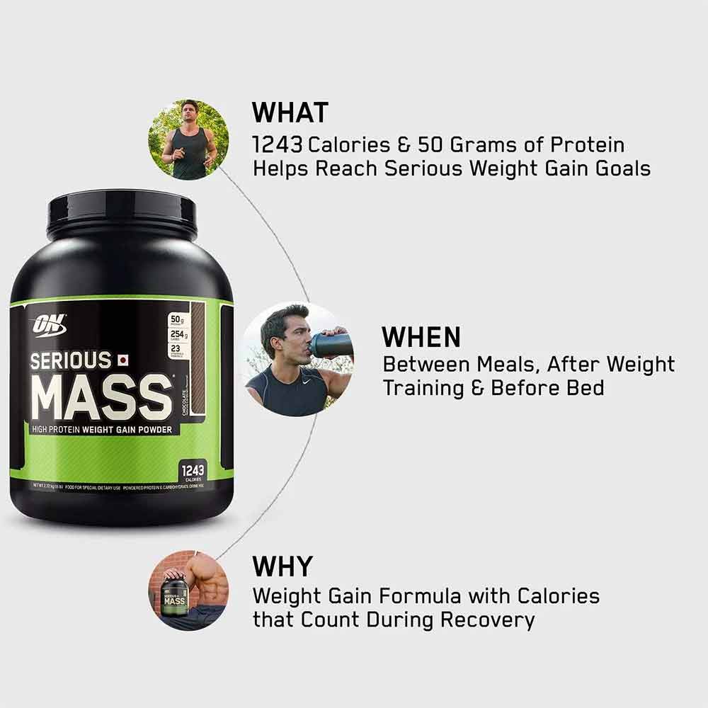9 - ON (Optimum Nutrition) Serious Mass OP,  6 lb  Chocolate 