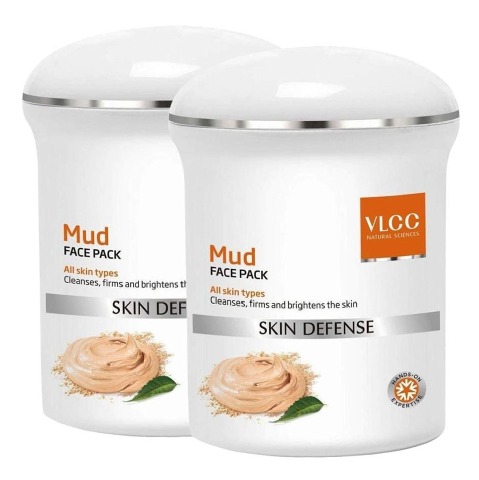 VLCC Mud Face Pack - Pack of 2, 70 g Skin Defense VLCC Mud Face Pack - Pack of 2, 70 g Skin Defense