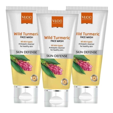 VLCC Wild Turmeric Face Wash - Pack of 3, 80 ml Skin Defense VLCC Wild Turmeric Face Wash - Pack of 3, 80 ml Skin Defense