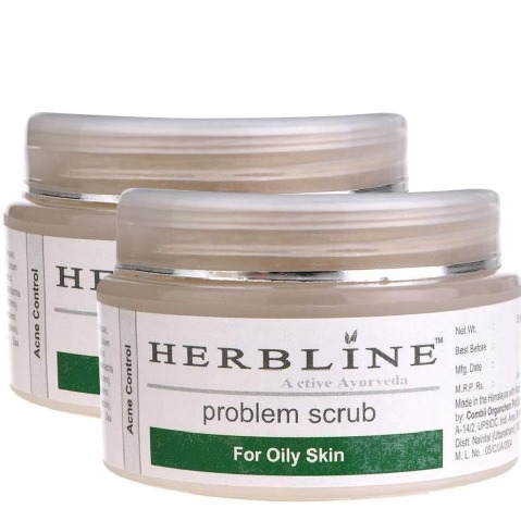 Herbline Problem Skin Scrub - Pack of 2, 50 g for Oily Skin Herbline Problem Skin Scrub - Pack of 2, 50 g for Oily Skin