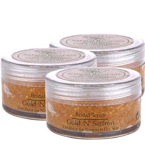 Herbline Gold & Saffron Scrub - Pack of 3, 25 g Normal to Dry Skin Herbline Gold & Saffron Scrub - Pack of 3, 25 g Normal to Dry Skin