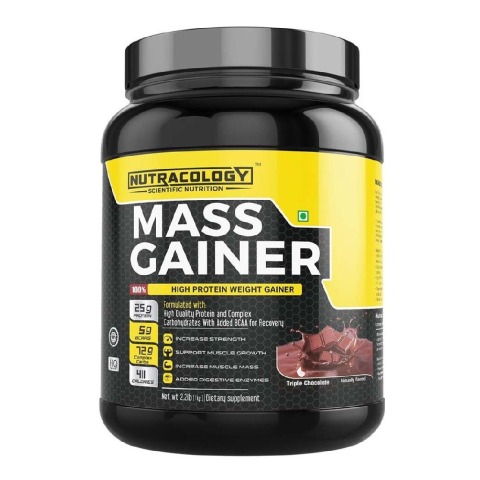 1 - Nutracology Mass Gainer, 2.2 lb Triple Chocolate