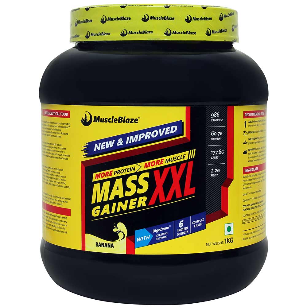 MuscleBlaze Mass Gainer XXL,  2.2 lb  Banana 