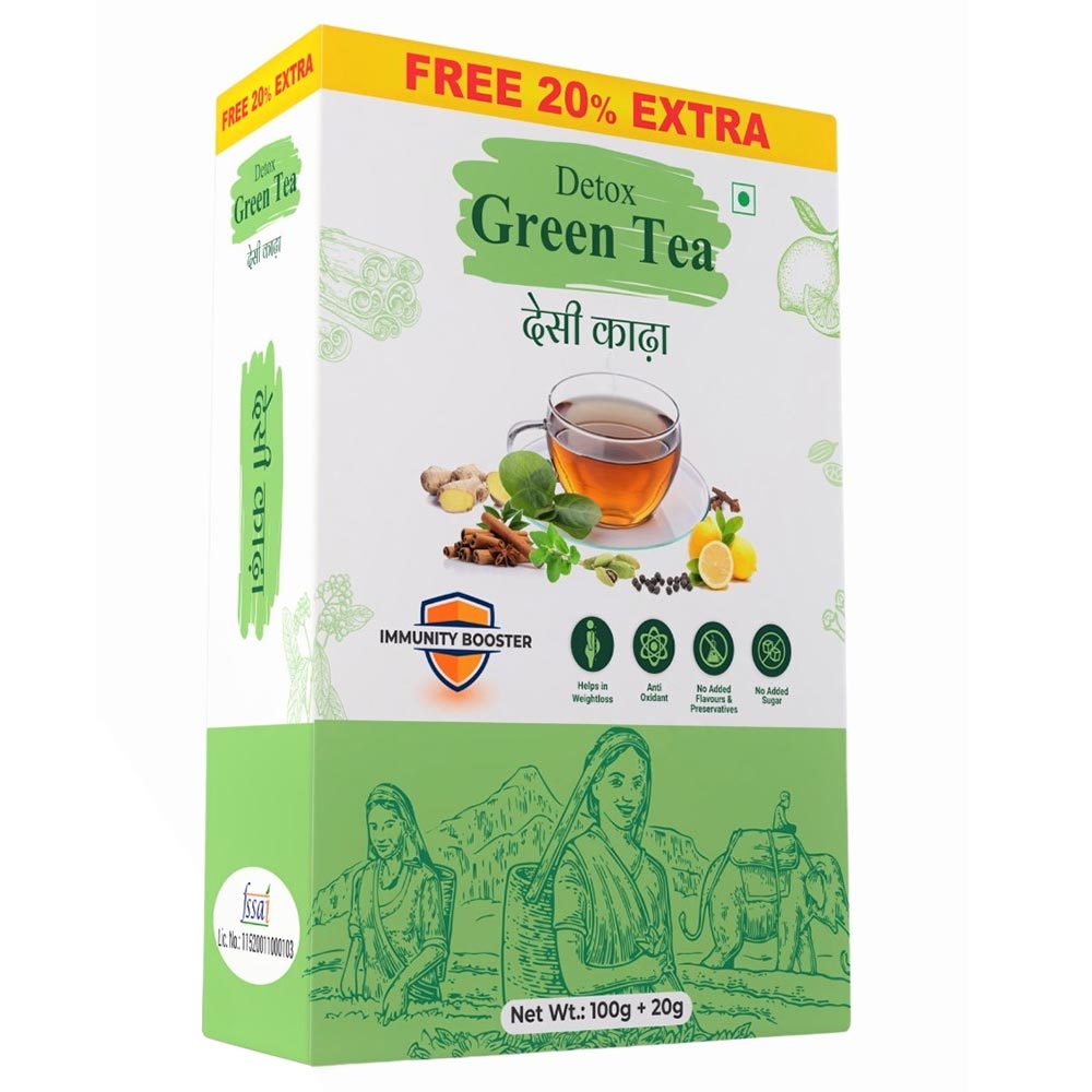 1 - J Group International Impex Detox Green Tea Deshi Kadha,  100 g  Natural 