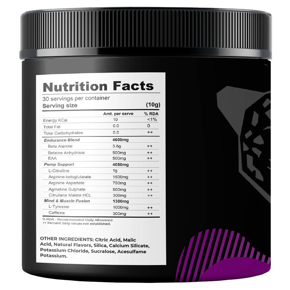supplementinfo - Muscle Asylum F9 Extreme Pre-Workout,  0.66 lb  Black Grape 