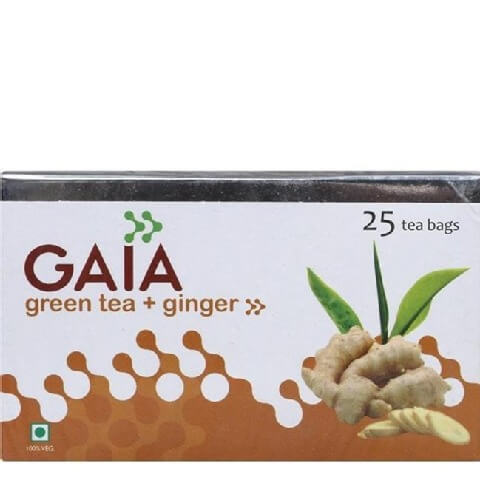 GAIA Green Tea & Ginger, 25 Piece(s)/Pack Ginger