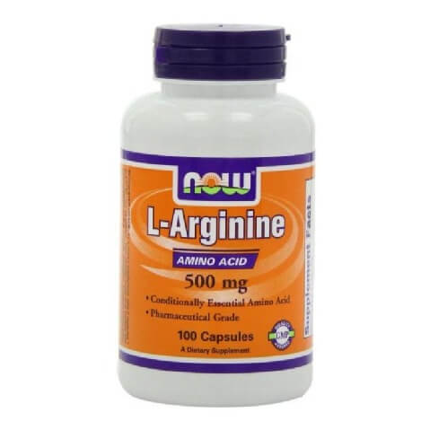 Now L-Arginine (500 mg), 100 capsules Now L-Arginine (500 mg), 100 capsules