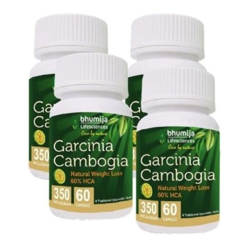 Bhumija Garcinia Cambogia (350 mg) - Pack of 4, 60 capsules Bhumija Garcinia Cambogia (350 mg) - Pack of 4, 60 capsules