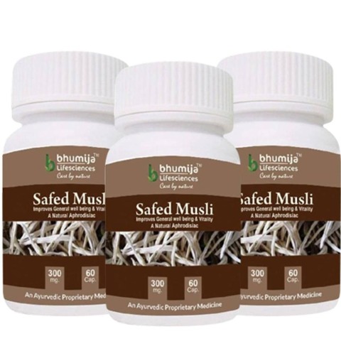 Bhumija Safed Musli - Pack of 3, 60 capsules Bhumija Safed Musli - Pack of 3, 60 capsules