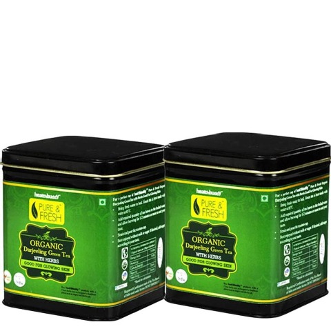 Healthbuddy Organic Green Tea with Herbs (Glowing Skin) Pack of 2 100 g Unflavoured Healthbuddy Organic Green Tea with Herbs (Glowing Skin) Pack of 2 100 g Unflavoured