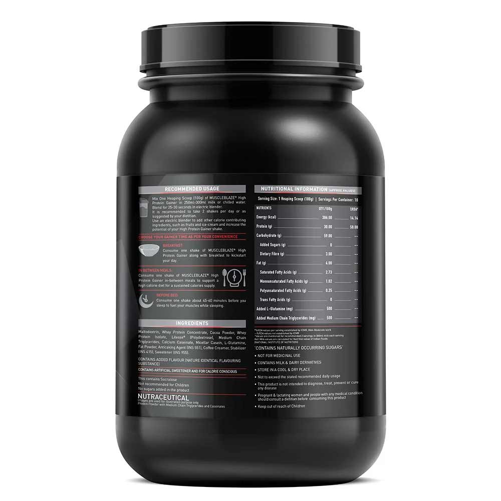 4 - MuscleBlaze High Protein Lean Mass Gainer OP,  2.2 lb  Chocolate 