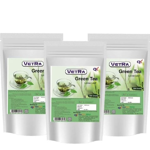 Vetra Green Tea Loose Leaf - Pack of 3 0.1 kg Unflavoured Vetra Green Tea Loose Leaf - Pack of 3 0.1 kg Unflavoured