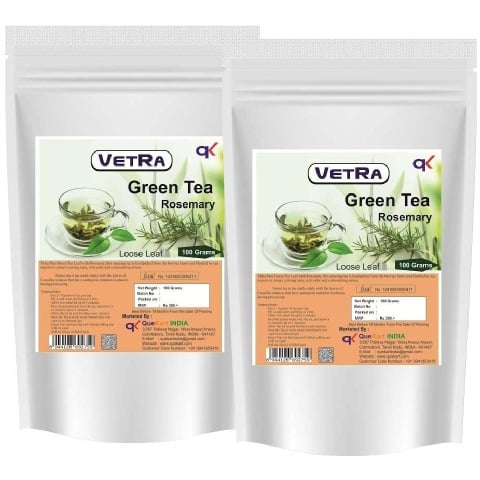 Vetra Green Tea with Rosemary - Pack of 2 0.1 kg Unflavoured Vetra Green Tea with Rosemary - Pack of 2 0.1 kg Unflavoured
