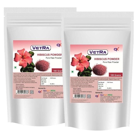 Vetra Hibiscus Powder - Pack of 2 0.1 kg Unflavoured Vetra Hibiscus Powder - Pack of 2 0.1 kg Unflavoured