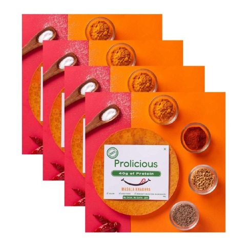 1 - Prolicious Masala Khakhra,  Unflavoured (Pack of 4)  200 g 