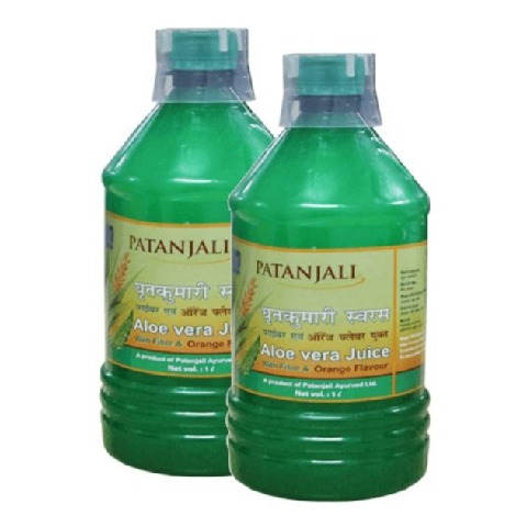 Patanjali Aloe Vera Juice Fiber & Orange Pack of 2 1 L Patanjali Aloe Vera Juice Fiber & Orange Pack of 2 1 L