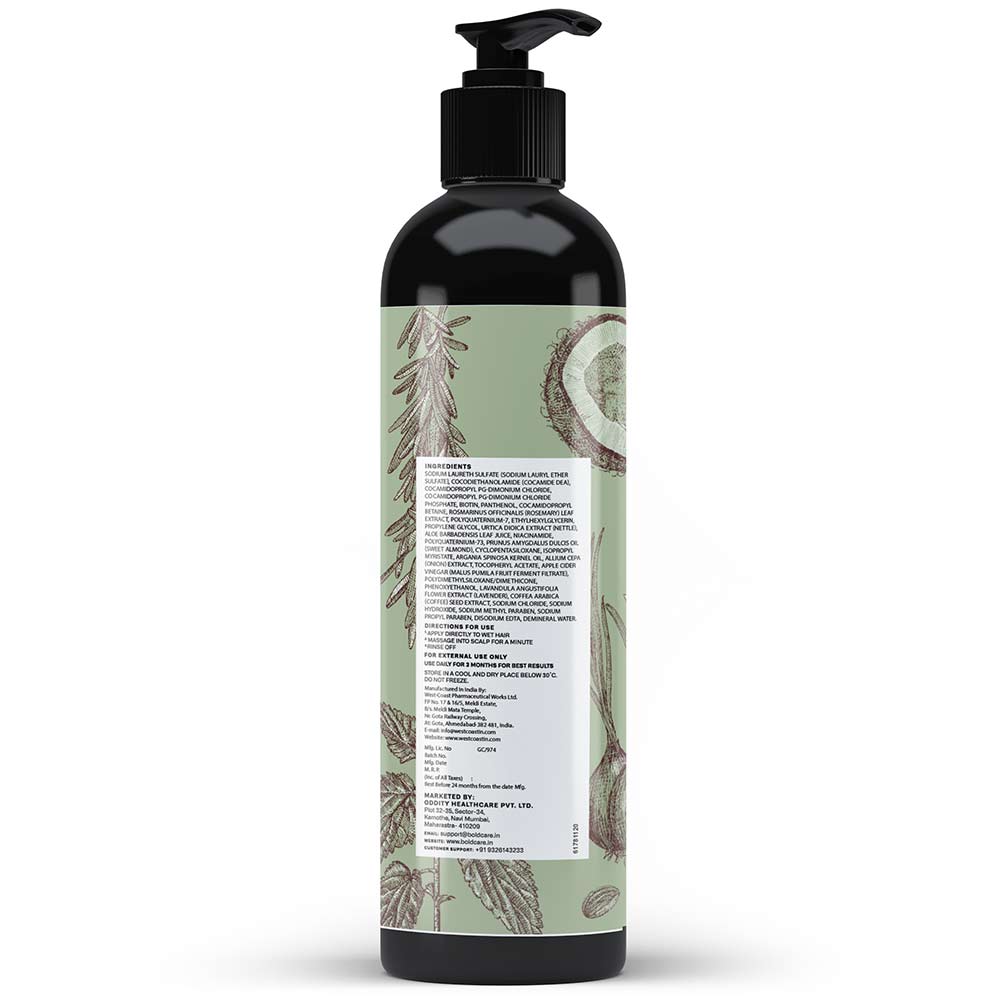 2 - Bold Care Apple Cider Vinegar + Caffeine Shampoo,  200 ml  DHT Blocker 