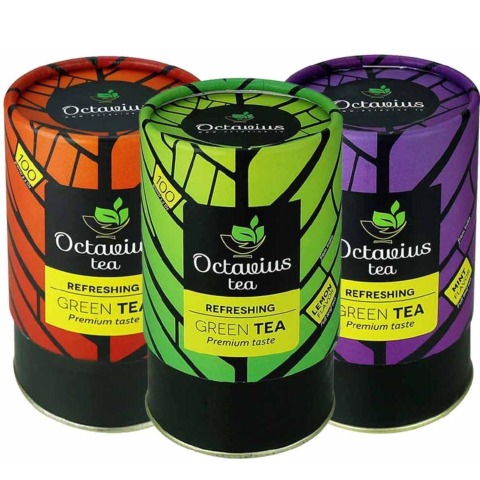 Combo of 3 Octavius Green Tea - Ginger + Mint + Lemon Combo of 3 Octavius Green Tea - Ginger + Mint + Lemon