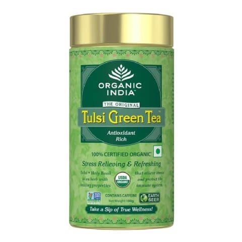 Organic India Tulsi Green Tea, 100 g Tulsi Organic India Tulsi Green Tea, 100 g Tulsi
