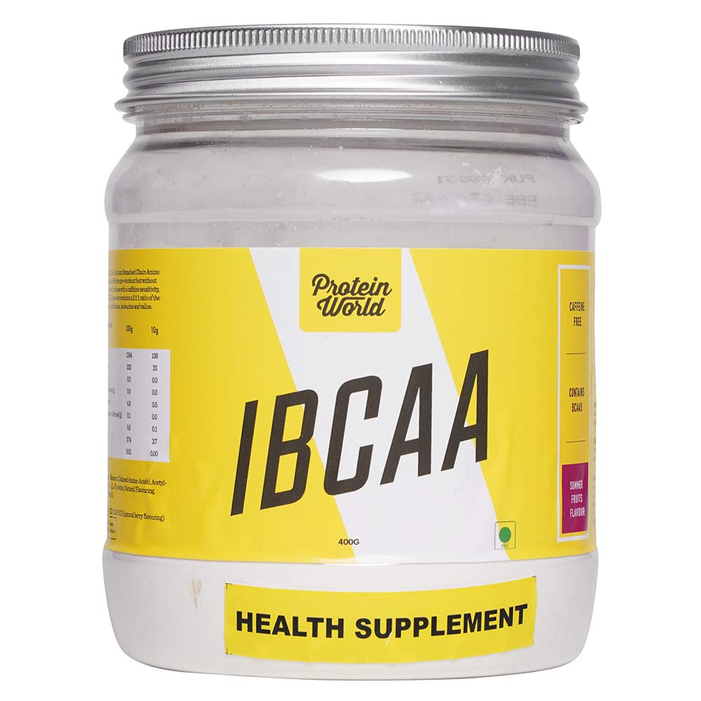 1 - Protein World IBCAA,  0.88 lb  40 Servings  Summer Fruits 