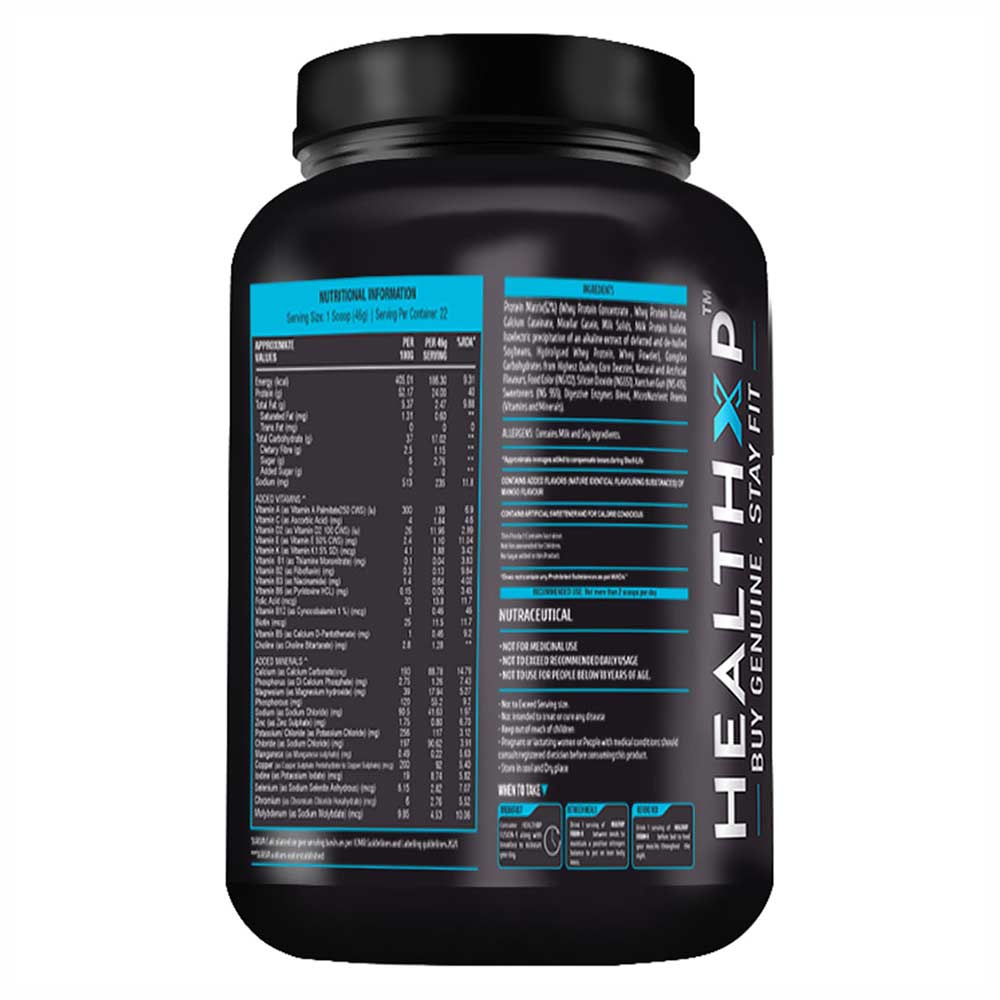 supplementinfo - HealthXP Fusion-9,  2.2 lb  Mango Milkshake 