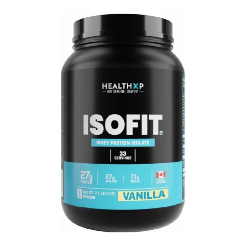 1 - HealthXP Isofit Whey Protein Isolate,  2.2 lb  Vanilla 