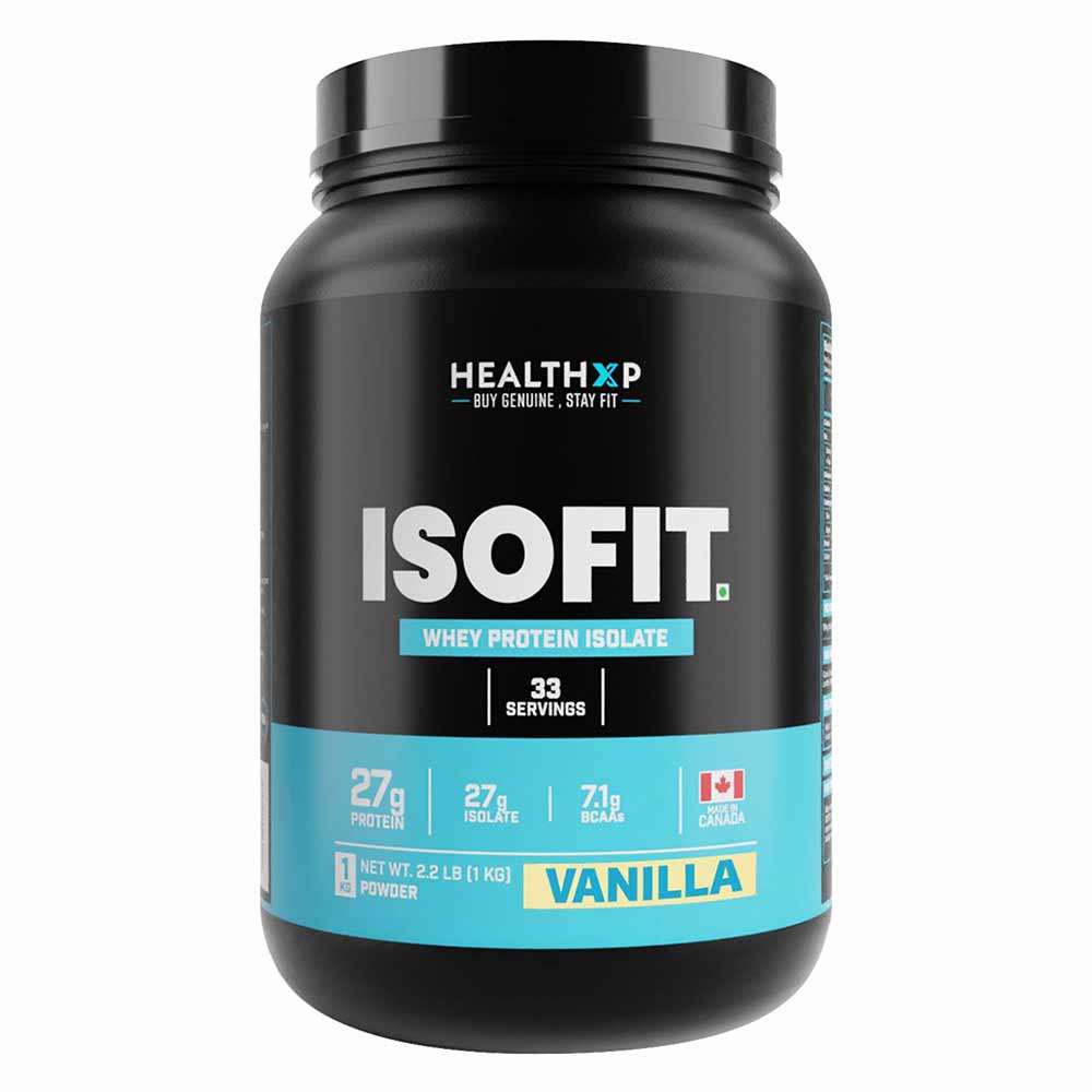 1 - HealthXP Isofit Whey Protein Isolate,  2.2 lb  Vanilla 