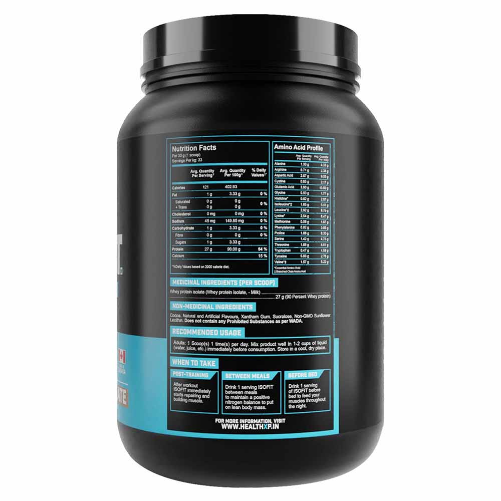 supplementinfo - HealthXP Isofit Whey Protein Isolate,  2.2 lb  Cappuccino 