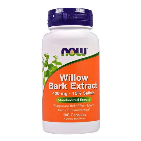 1 - Now Willow Bark Extract 400mg,  100 capsules 