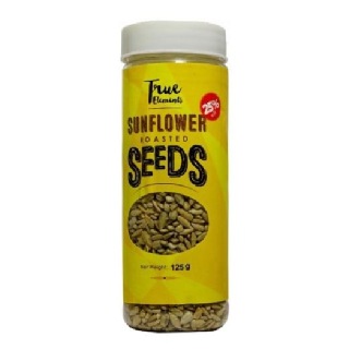True Elements Roasted Sunflower Seeds, Unflavoured 0.125 kg