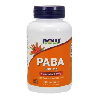 Now PABA (500 mg), Unflavoured 100 capsules