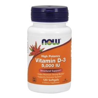 Now Vitamin D3 (5000 Iu), 120 softgels