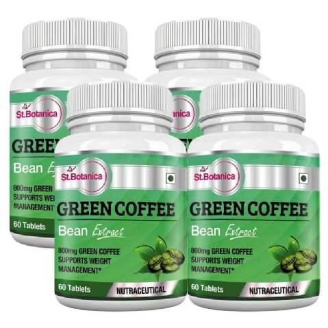 St.Botanica Green Coffee Bean Extract (800 mg), 4 Piece(s)/Pack St.Botanica Green Coffee Bean Extract (800 mg), 4 Piece(s)/Pack