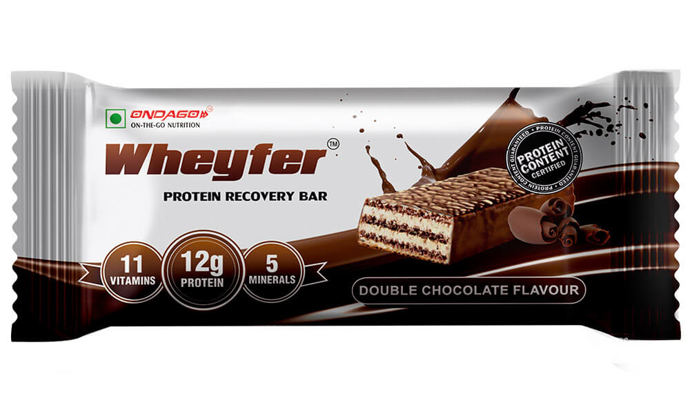 Ondago Wheyfer Protein Recovery Bar (12g Protein), 6 Piece(s)/Pack Double Chocolate at Best