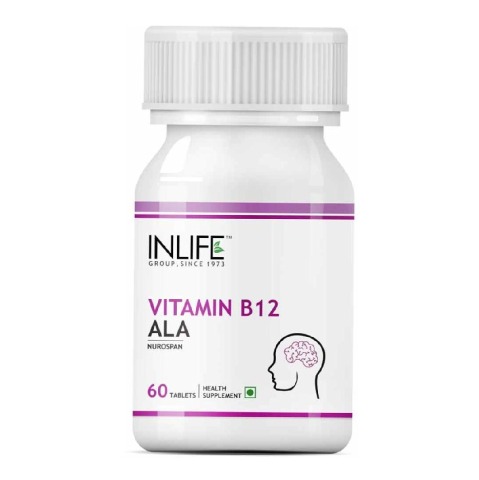 INLIFE Vitamin B12 + ALA, Unflavoured 60 tablet(s) INLIFE Vitamin B12 + ALA, Unflavoured 60 tablet(s)