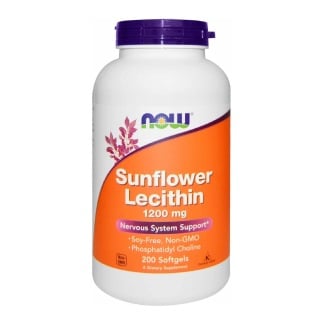 Now Sunflower Lecithin (1200 mg), 200 softgels
