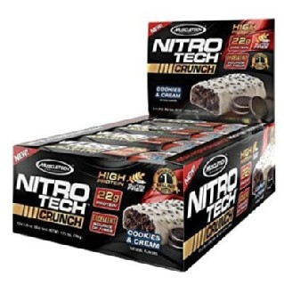 MuscleTech Nitro Tech Crunch, 12 Piece(s)/Pack Cookies & Cream