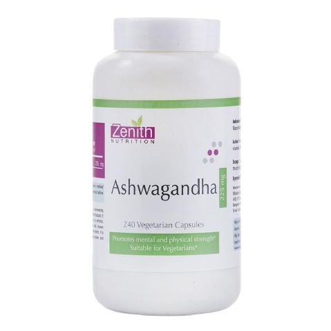 Zenith Nutrition Ashwagandha (225 mg), 240 capsules Zenith Nutrition Ashwagandha (225 mg), 240 capsules