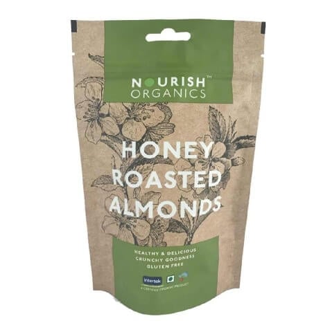 Nourish Organics Honey Roasted Almonds,  Unflavoured  0.100 kg 