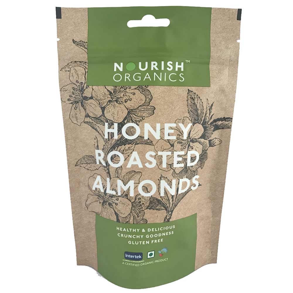 Nourish Organics Honey Roasted Almonds,  Unflavoured  0.100 kg 