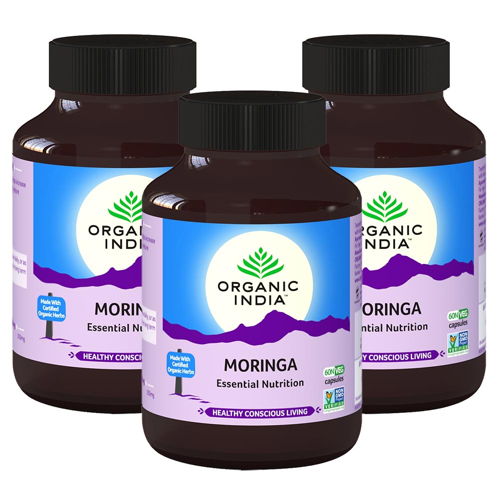 Organic India Moringa, 60 veggie capsule(s) - Pack of 3