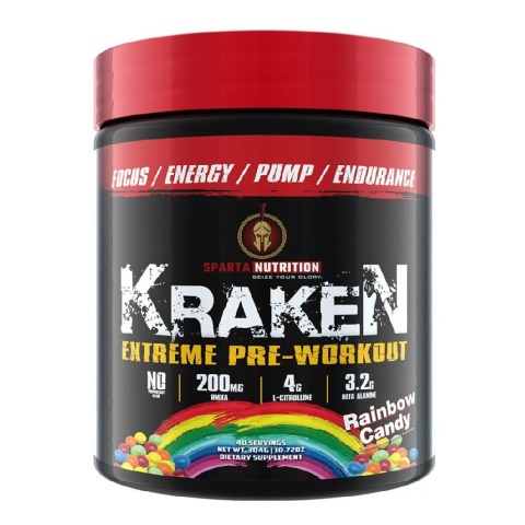 Sparta Nutrition Kraken Pre-Workout,  0.67 lb  Rainbow Candy 